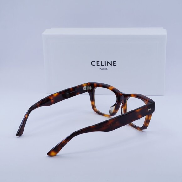 Celine CL50011F 054 Square Eyeglasses 49mm – Havana - Picture 8 of 9